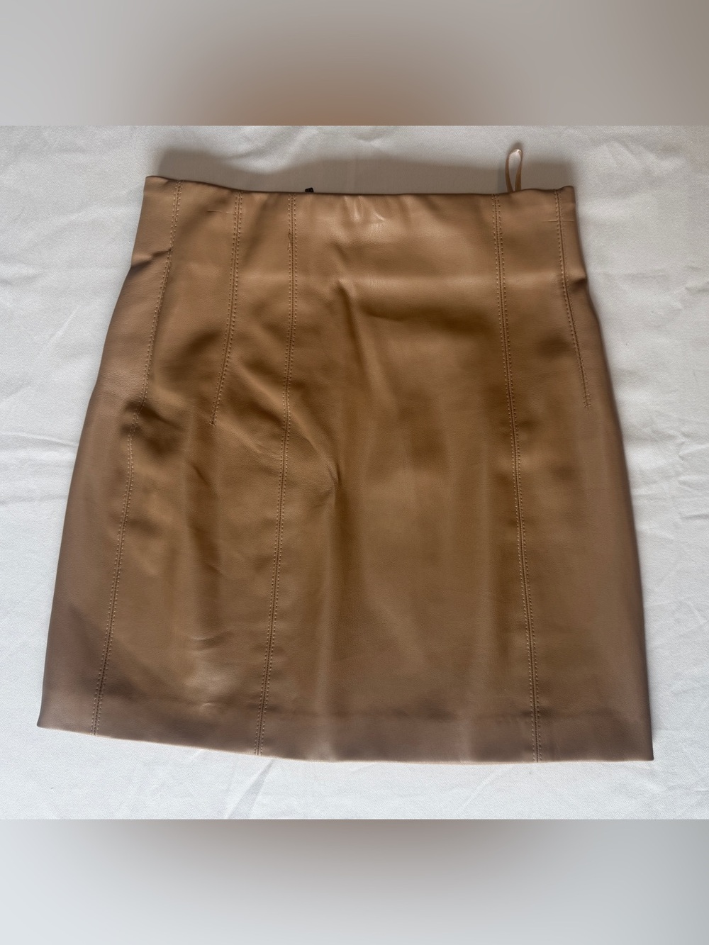 Zara Brown Faux Leather Mini Skirt